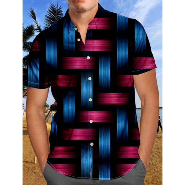 Men's Casual Shirt Hawaiian Shirt Men Summer 3d Print Casual Short Sleeved Shirt For Men Clothing Breathable Shirts