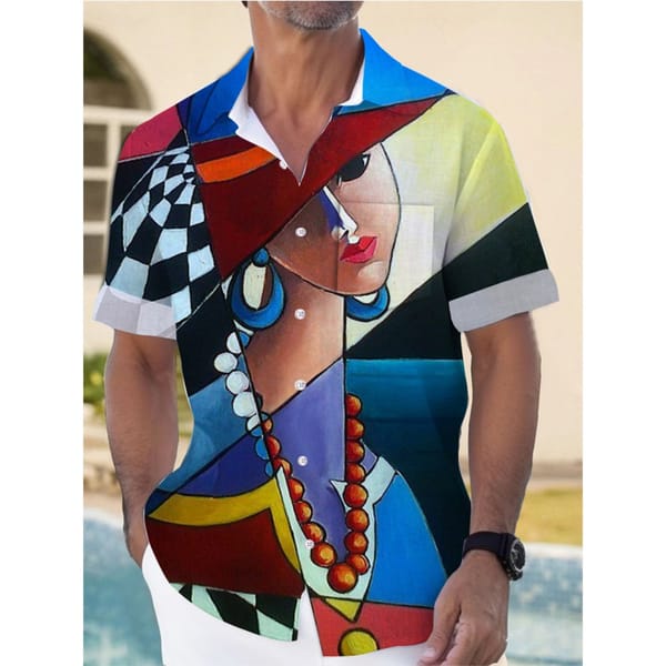 Men's Casual Shirt Hawaiian Shirt Men Summer 3d Print Casual Short Sleeved Shirt For Men Clothing Breathable Shirts