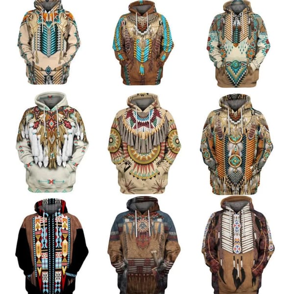 Men's and Women's Indian Style Casual Loose Hoodies Autumn Long Sleeve Pullover Oversize Tops Sweatshirts for Women Men
