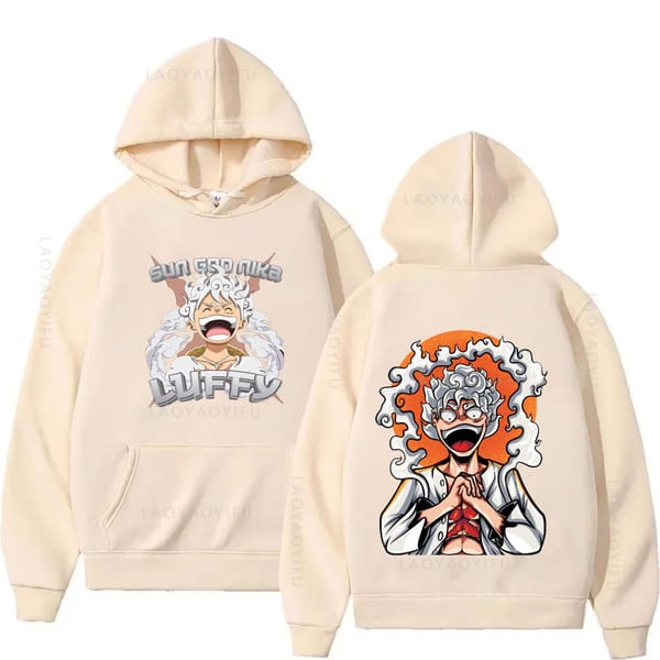 Hot Sale Japanese Anime Gear 5 Luffy Theme New in Hoodies & Sweatshirts Hooded Sweatshirt for Men Hoody Men's Autumn Clothing