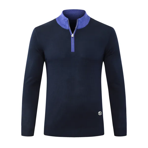 2024 DIKU CPTG Sweater Wool Men's 2025 New Warm Casual Zipper Straight Knitting Elastic Stand Collar Big Size M-5XL