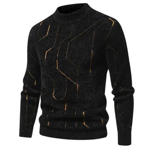 Men's Autumn and Winter New Imitation Mink Sweater  Matching Fashion Knit Sweater Casual Man Clothes
