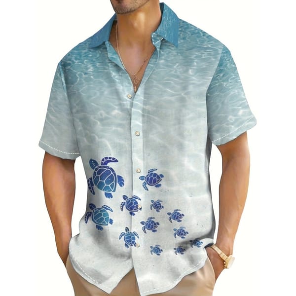 Men's Casual Shirt Hawaiian Shirt Men Summer 3d Print Casual Short Sleeved Shirt For Men Clothing Breathable Shirts