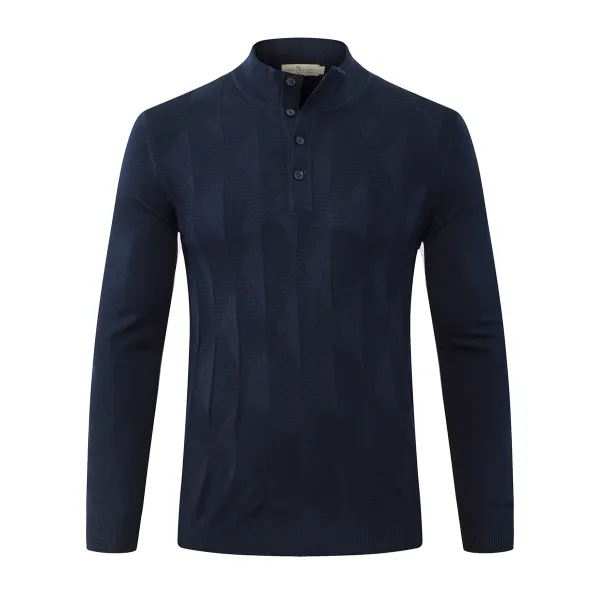 2024 DIKU CPTG Sweater Wool Men's 2025 New Warm Fashion Button Elasticity Knitting Comfortable High Quality Big M-5XL