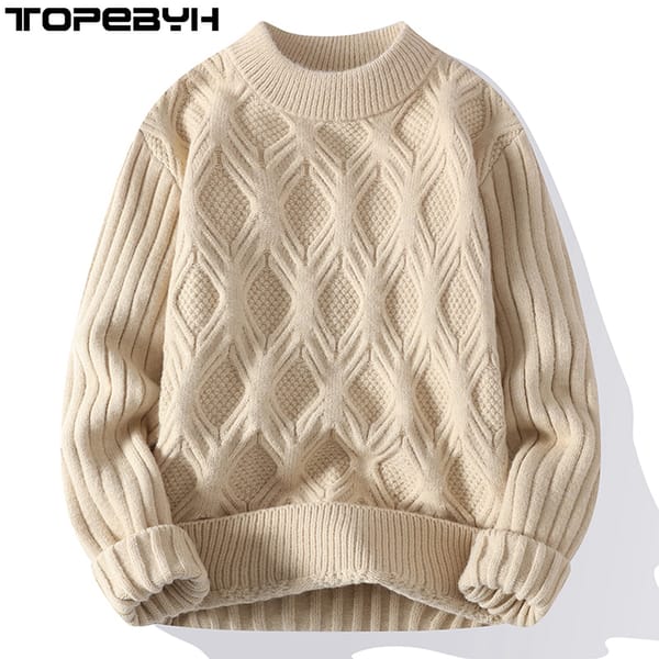 High Quality Thickened Comfortable Soft Sweaters Men's Casual Pullover Warm  Sweaters Knitwear Tops