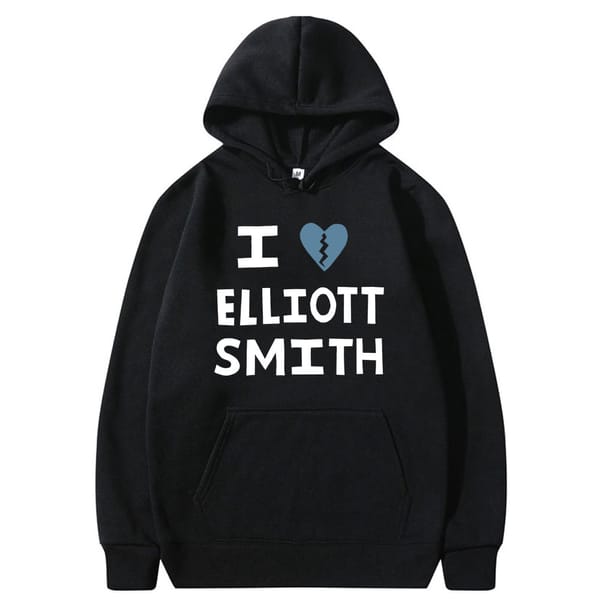 I Love Elliott Smith Print Hoodie Men Fleece Casual Oversized Sweatshirt Men's Coat Gothic Streetwear Classic Vintage Hoodies