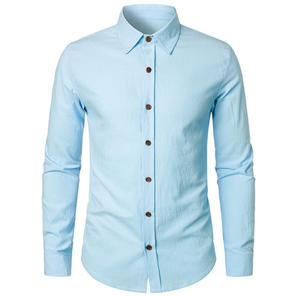 Men'S Long Sleeved Shirts Spring Summer Casual Lapel Solid Color Shirts Daily Commute Business Casual Paired With Shirts
