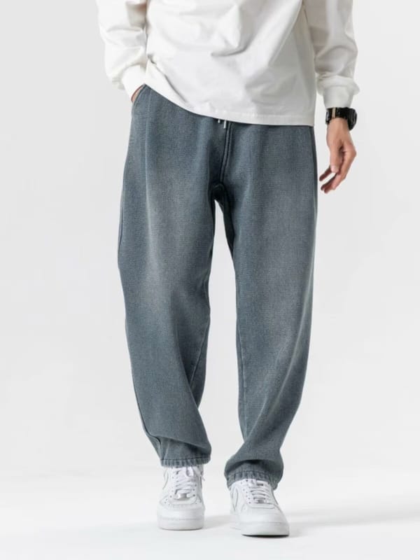 Men's Baggy Hip Hop Casual Jeans Classic All-match Solid Color Straight-leg Denim Wide-leg Simplicity Pants 2024 New Straight Pa
