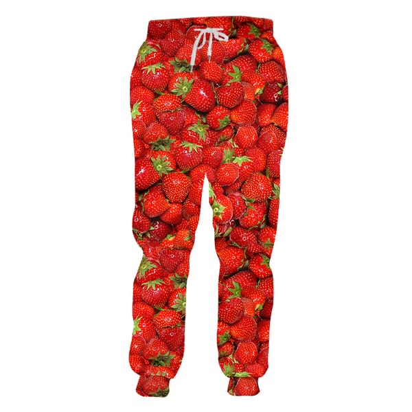 Strawberry & Orange Fruit Collage Pattern 3D Printed Fashion Men's Joggers Pants Autumn Sweatpants Unisex Casual Trousers MP21