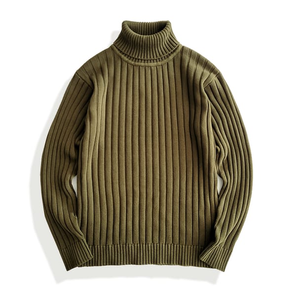 Men's Turtleneck Sweater Regualr Fit Smart Business Fashion Autumn Winter Knitted Pullover