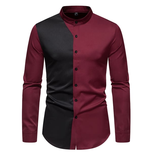 2024 Summer New Casual Fashion Shirt Men's Henley Collar Colored Long sleeved Shirts