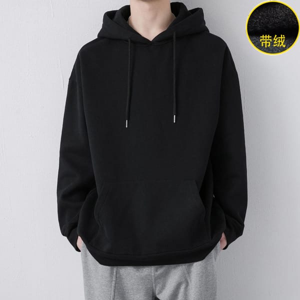 Winter fleece pullover men's hooded sweater loose plus size 10XL 12XL comfortable winter hoodies student big size sweatshirts