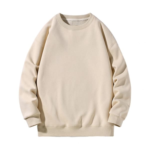 Men's Thick Warm Sweatshirt with Long Sleeve Loose O Neck for Fall Winter
