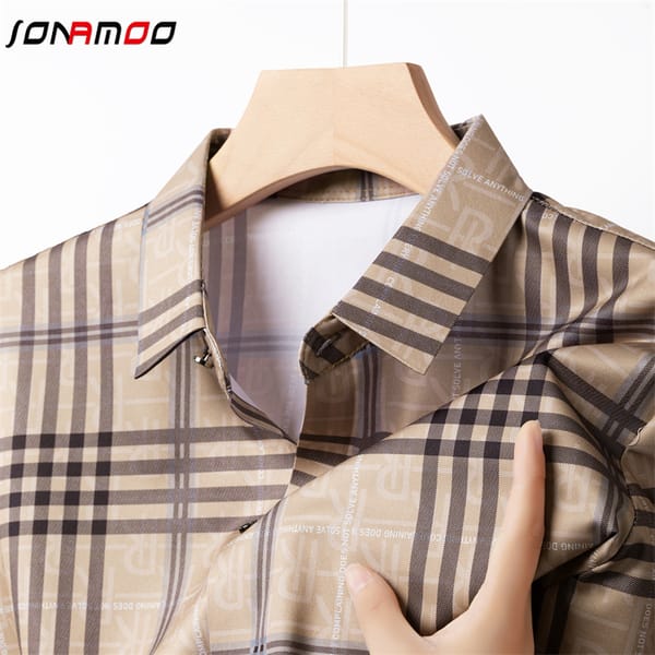 2024 Summer New Men's Business Casual Printed Short Sleeved Shirt Fashion Comfortable Wrinkle Resistant Top