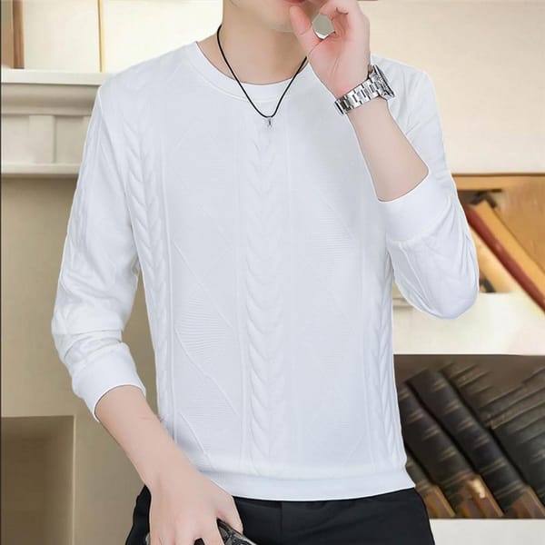 Men Loose Sweatshirt Retro-inspired Men Crewneck Stylish Men's Fall Winter Sweatshirt Comfortable Round Neck Loose Fit for Daily