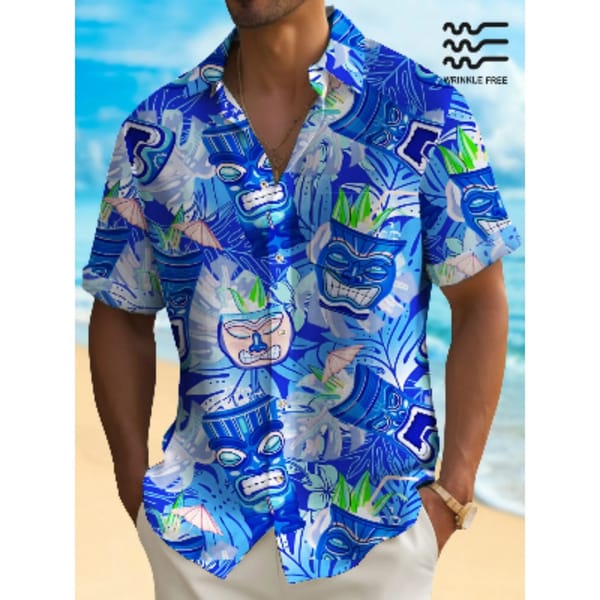 Men's Casual Shirt Hawaiian Shirt Men Summer 3d Print Casual Short Sleeved Shirt For Men Clothing Breathable Shirts
