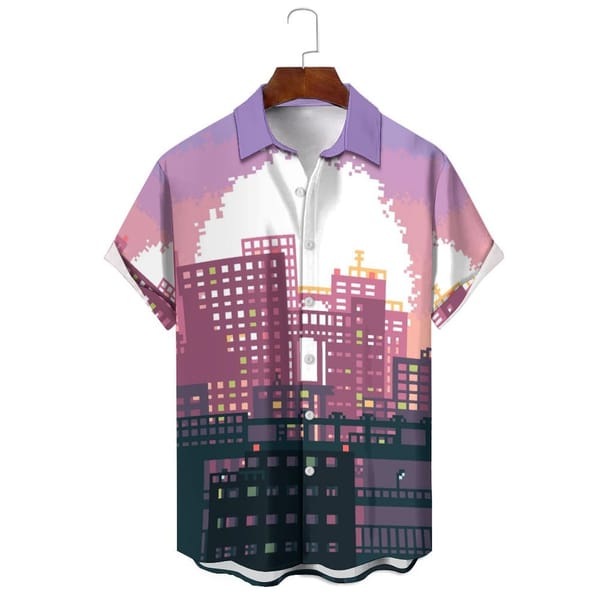 Men's/Women's Summer Loose Casual Dopamine Fashion Short Sleeve Abstract Illustrated Print Daily Can Wear Short Sleeve Shirt