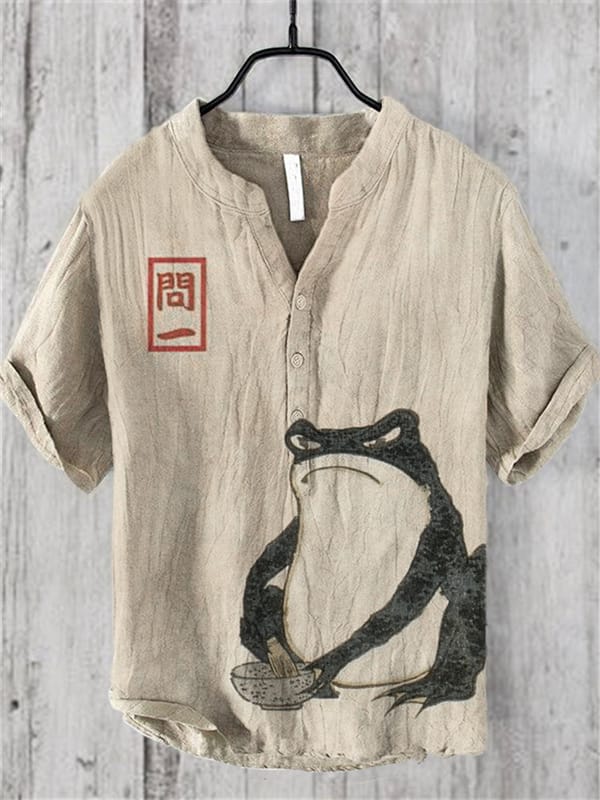 Spring and summer men's and women's shirts independent station casual fish pattern Hawaiian style printed shirts men's tops