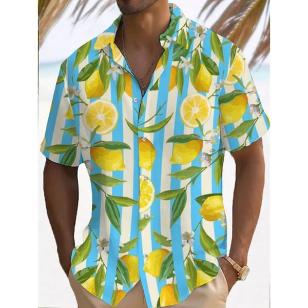 Men's Casual Shirt Hawaiian Shirt Men Summer 3d Print Casual Short Sleeved Shirt For Men Clothing Breathable Shirts