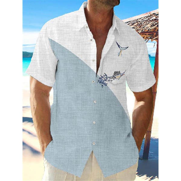 Men's Casual Shirt Hawaiian Shirt Men Summer 3d Print Casual Short Sleeved Shirt For Men Clothing Breathable Shirts