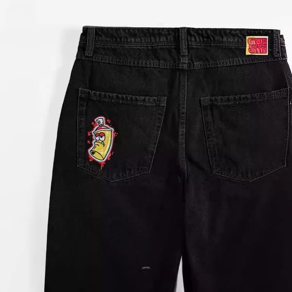 American New Skateboard Denim Shorts Men's Summer Loose Hip-Hop Retro Brand Straight Casual Denim Shorts For Men And Women