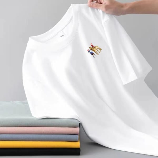 Men's T-shirt pure cotton anime T-shirt Harajuku street clothing summer casual short-sleeved oversized breathable T-shirt trendy