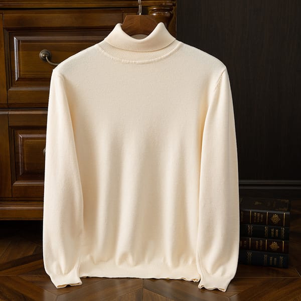 New Men's Turtleneck Wool Sweater Casual Men's Knitted Sweater Warm Fitness Men Pullovers Tops