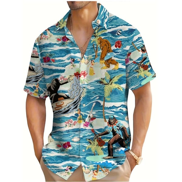 Men's Casual Shirt Hawaiian Shirt Men Summer 3d Print Casual Short Sleeved Shirt For Men Clothing Breathable Shirts