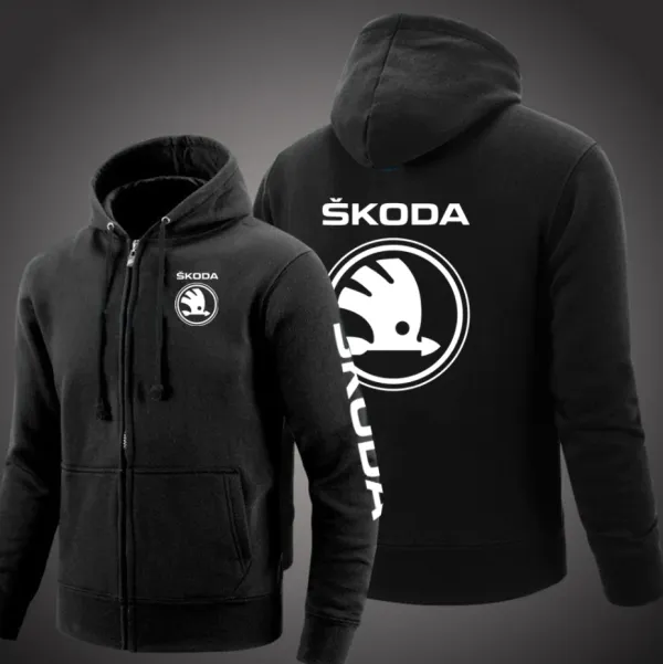 SKODA Motorcycle 2023 Men's New Spring And Autumn Printing Fashionable Hip Hop Casual Harajuku Streetwears Hoodies Tops