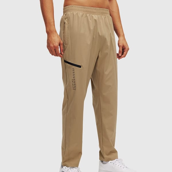 Men's Lightweight and Breathable Sports Pants, Summer Ice Silk Nude Feeling, Quick Drying, Loose Casual Zipper Pants