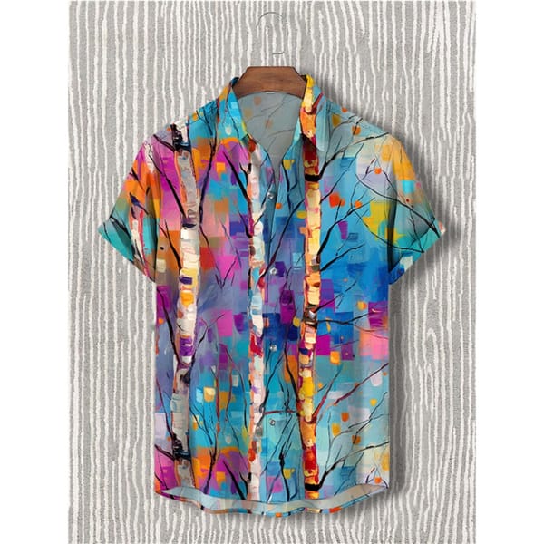 Men's Casual Shirt Hawaiian Shirt Men Summer 3d Print Casual Short Sleeved Shirt For Men Clothing Breathable Shirts