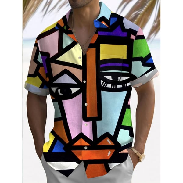 Men's Casual Shirt Hawaiian Shirt Men Summer 3d Print Casual Short Sleeved Shirt For Men Clothing Breathable Shirts