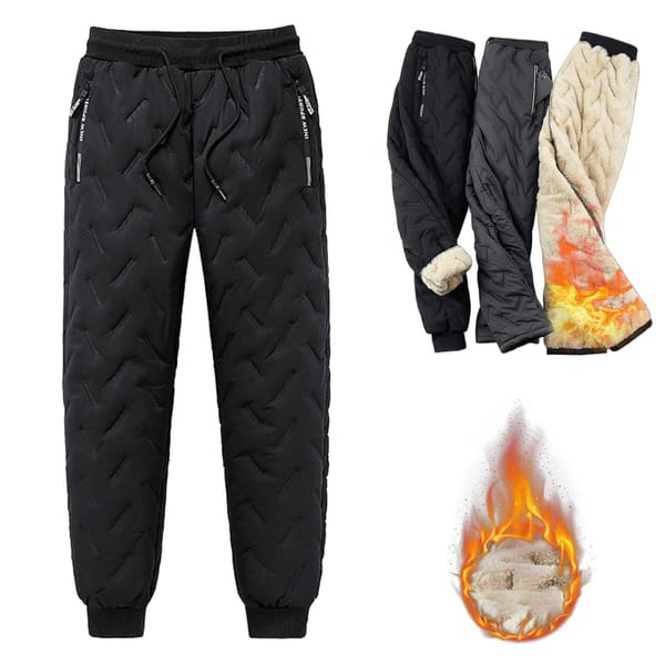 Unisex Lambswool Fleece Lined Joggers Unisex Fleece Jogging Bottoms Men Winter Warm Lightweight Sweatpants Cute