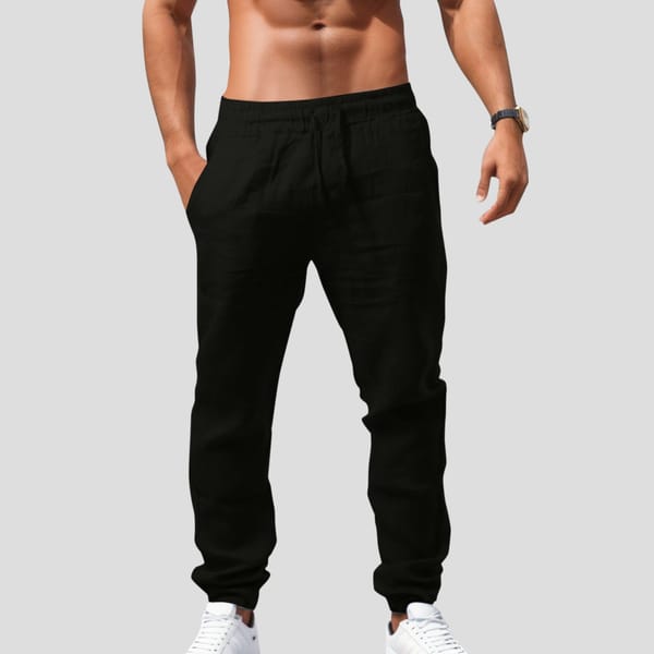 Korean Summer Men's Long Pants New Breathable Solid Color Comfortable Pants Fitness Yoga Jogging Sweatpants Streetwear Trousers