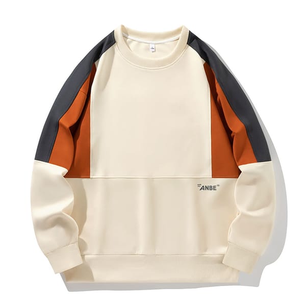 Fashion O-Neck Spliced Loose Printed Sweatshirt Men's Clothing 2024 Spring Autumn New Oversized Casual Tops All-match Sweatshirt