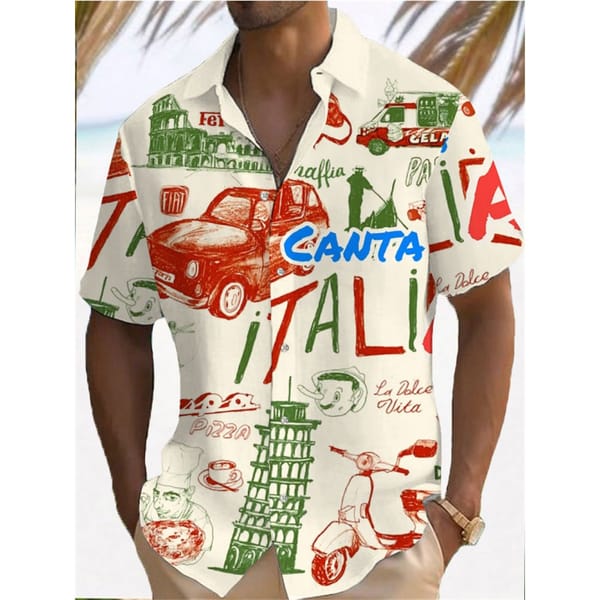 Men's Casual Shirt Hawaiian Shirt Men Summer 3d Print Casual Short Sleeved Shirt For Men Clothing Breathable Shirts