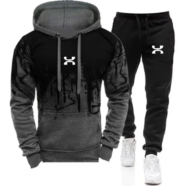 2024 New Men's Sets Spring Autumn Hoodie and Pants 2 Pieces Casual Tracksuit Male Brand Running Jogging Sportswear Suit