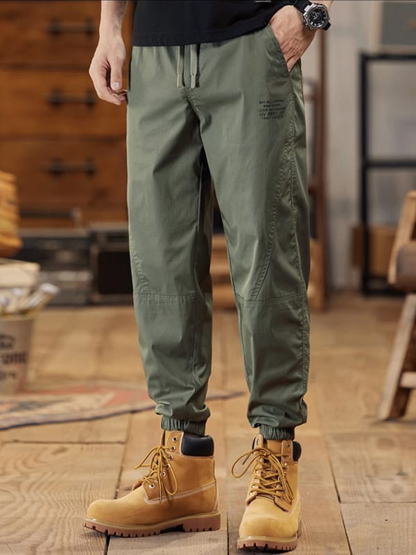 American style workwear pants, men's summer loose straight leg sprint pants, trendy brand versatile casual long pants
