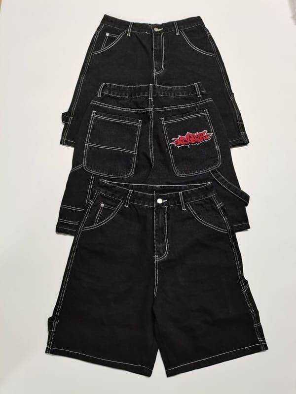 New Wexwear American Y2K denim embroidered jeans vintage straight tube shop men's and women's embroidered long styles pants
