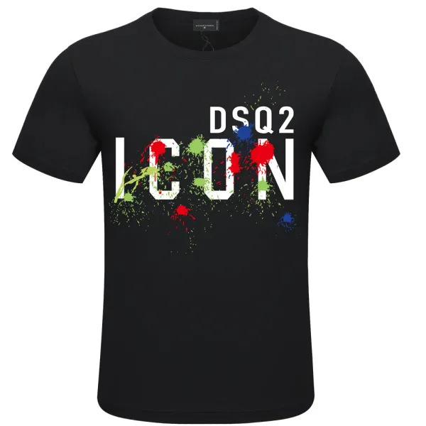 DSQ2 Men's T-shirt 2024 Summer 3D Printing Men's Clothing Maple Leaf Printing T-shirt Sports Large Women's High Quality T-shirt