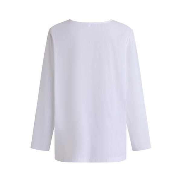 Men's T Shirt Cotton Linen Solid Color Loose Bottoming Clothes V Neck Men's Long Sleeved Shirt Sports Clothing Breathable