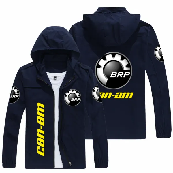 2023 spring and autumn men's CAN-AM logo Hooded Jacket popular print casual fashion loose rider jacket men's street Basebal