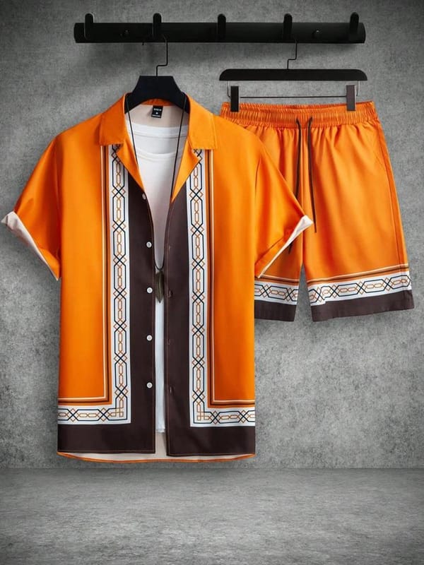 Fashionable Hawaiian men's short sleeved shirts, men's daily casual short sleeved shirts, summer shirts, shorts and beach shorts