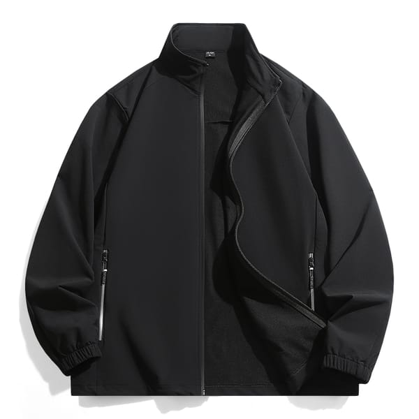 New Men Jacket Outdoor Thin Breathable Windbreaker Autumn Sportwear Solid Coats Outwear Men's Clothing Top