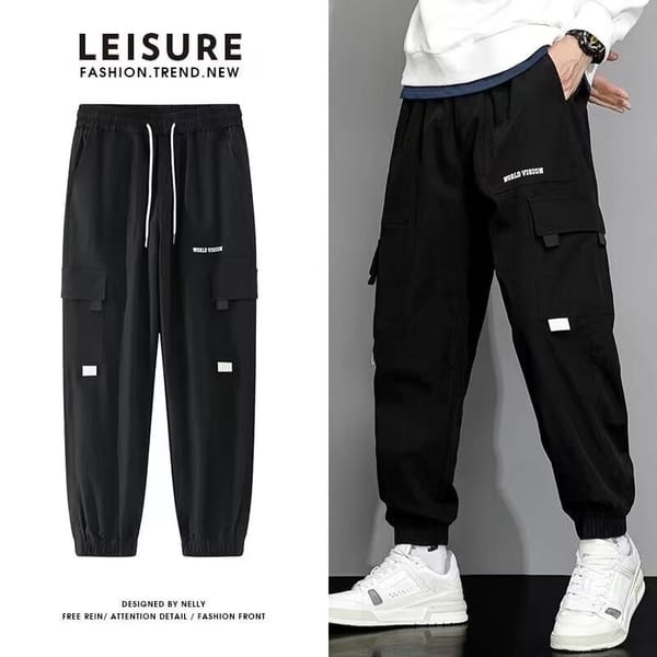 2024 Autumn Men's Cargo Pants Joggers Sports Trousers Daily Travel Sweatpants Fashionable Men's Clothing Slim Pencil Pants