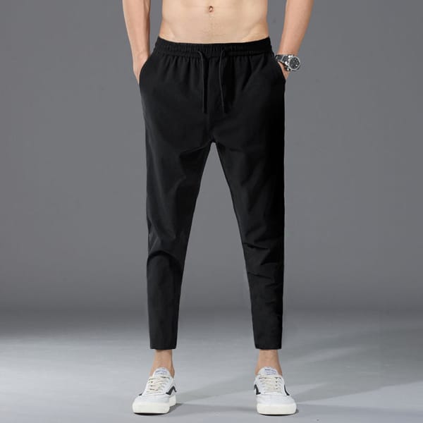 MRMT 2024 Brand New Pure Color Pants With Small Feet, Men's Korean Version Of Ice Silk Casual Pants Pants For Male Trawers