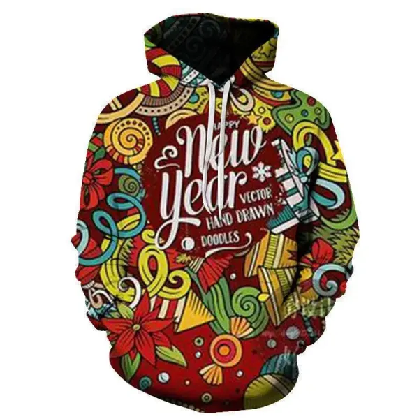 Men's Hoodies Christmas Snowman Printed Autumn Style Women Hooded Sweatshirts Street Trend Leisure Pullover Santa Claus Coat