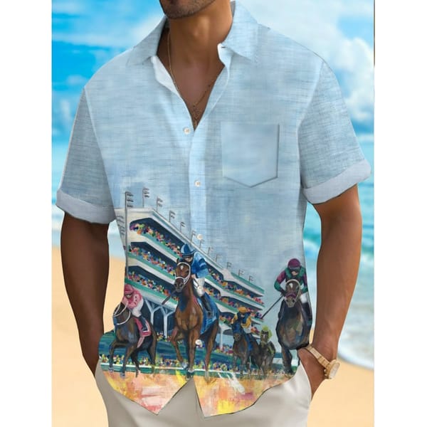 Men's Casual Shirt Hawaiian Shirt Men Summer 3d Print Casual Short Sleeved Shirt For Men Clothing Breathable Shirts