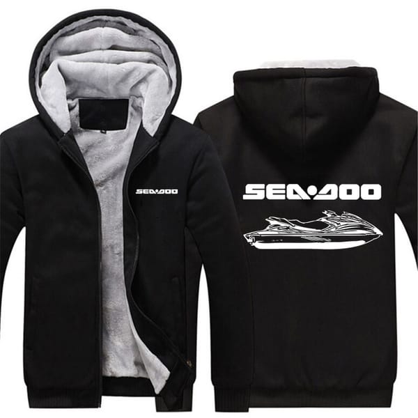 Sea Doo Seadoo Moto Men's New Winter Jacket Cotton Keep Warmer Zipper Hoodies Casual Sweatshirts Thicken Coats Sweatshirts Tops