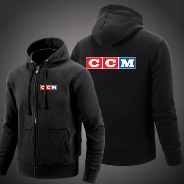 2023 New Men's CCM Printing Fashion Hoodies Comfortable Sweatshirts Harajuku Hooded Zipper Jackets Solid Color Casual Coat